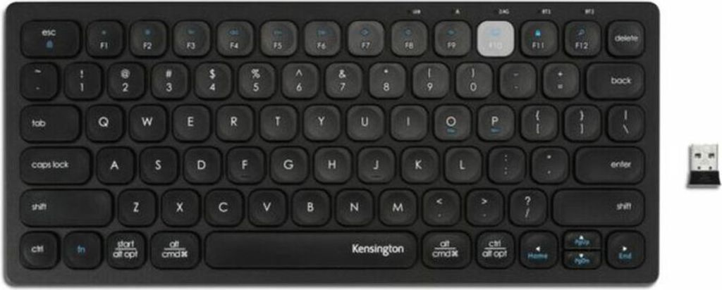 Kensington K75502ES - Mini - Kabellos - RF Wireless + Bluetooth - QWERTY - Schwarz