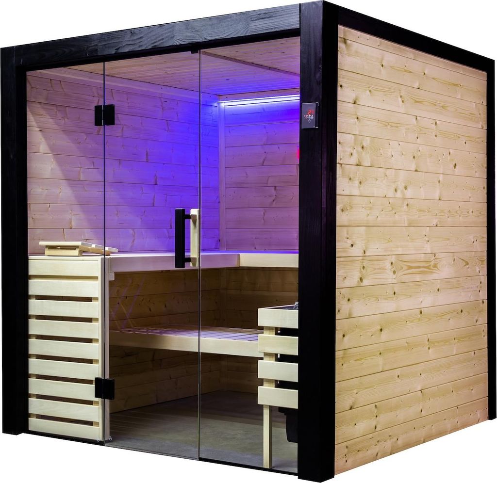 Harvia Family Large Saunakabine Massivholzsauna aus Fichte 196x189x204 cm