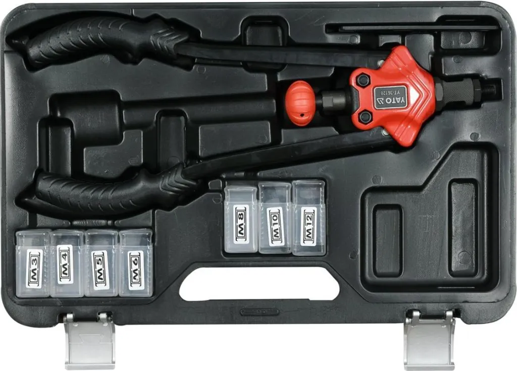 Fixez vos inserts sans effort avec la riveteuse Yato M3-12 robuste - 9