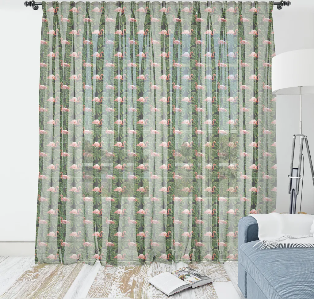 ABAKUHAUS Arazzo Flamingo 274x274 - Raso Premium Grigio Salmone