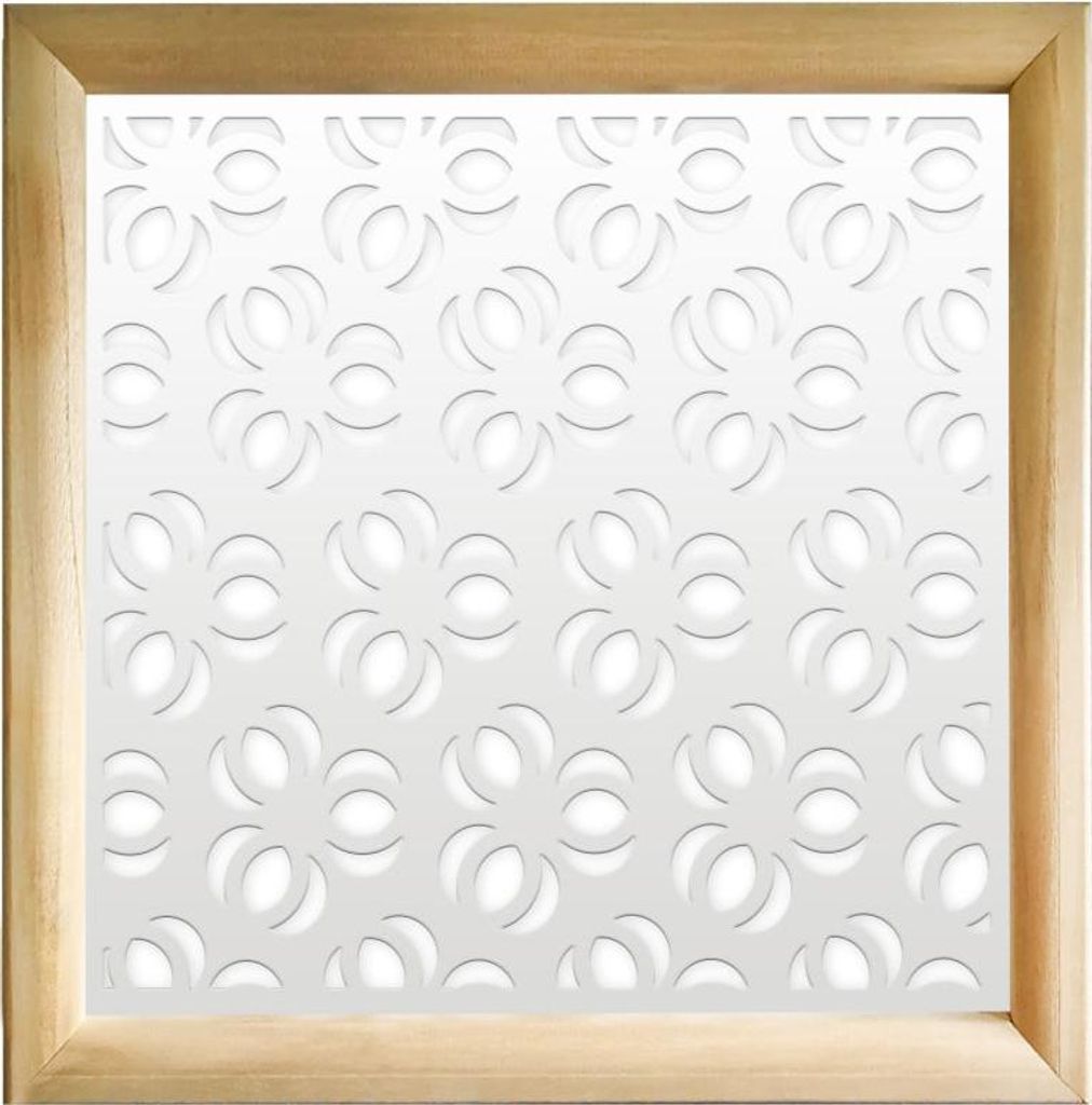 ELLISSE - Moduli Decorativi in holz e PVC 98x98 cm weiß
