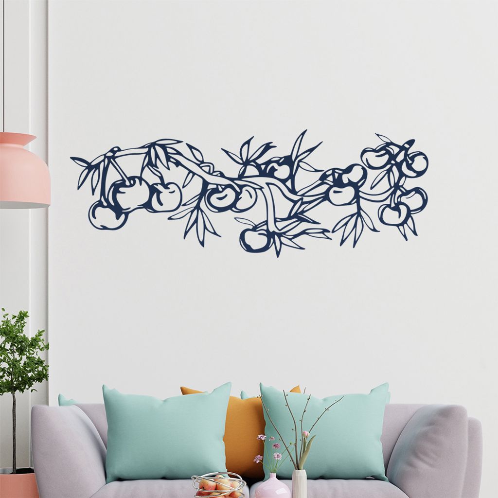 Blumen - Ranken Wandtattoo in 6 Größen - Wandaufkleber Wall Sticker - Dekoration, Küche, Wohnzimmer, Schlafzimmer, Badezimmer