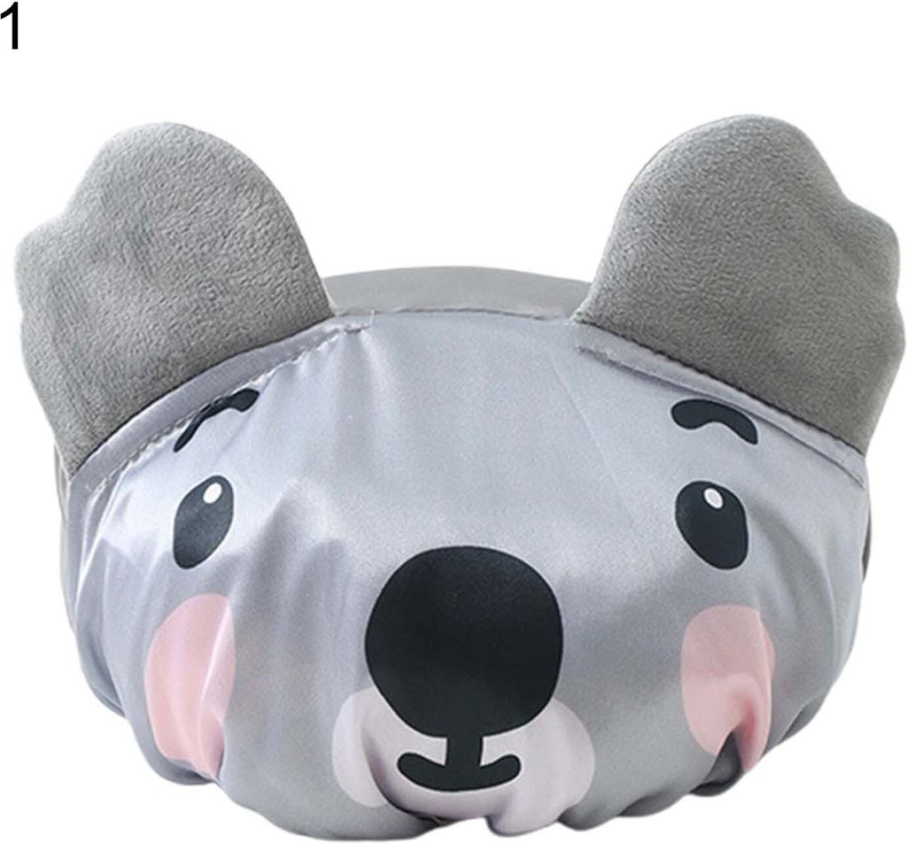 3D Animal Design Kids Duschkappe Polyester passen alle hellfarbene Badkappe für Schlaf-1