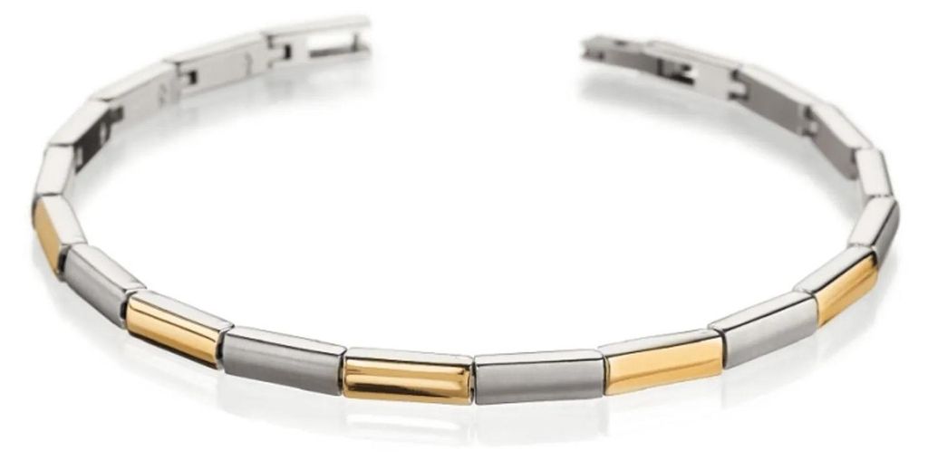 Boccia Damen Armband 0387-02 Titan bicolor goldplattiert