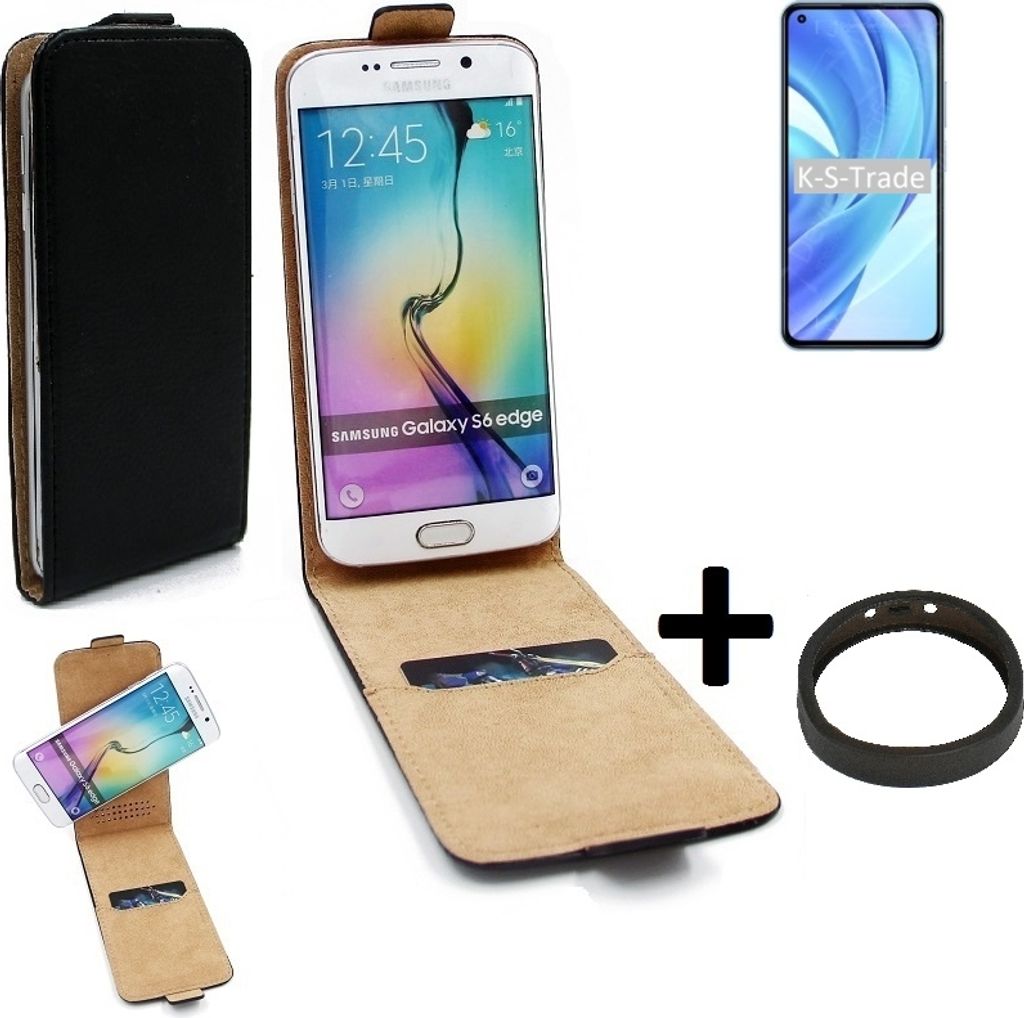 K-S-Trade TOP SET Handy-Hülle kompatibel mit Xiaomi Mi 11 Lite 360° Flipstyle Schutz-Hülle Smartphone Tasche schwarz + TPU Bumper, Case Hülle Flip