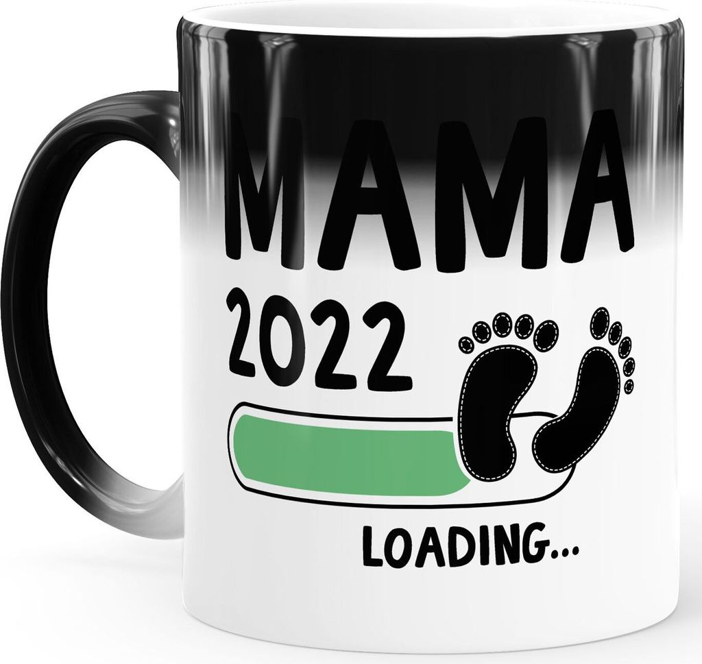 Kaffee-Tasse Mama 2020 loading Thermoeffekt Zaubertasse Geschenk-Tasse für werdende Mama Bekanntgabe Ankündigung Schwangerschaft Geburt Baby Moon...