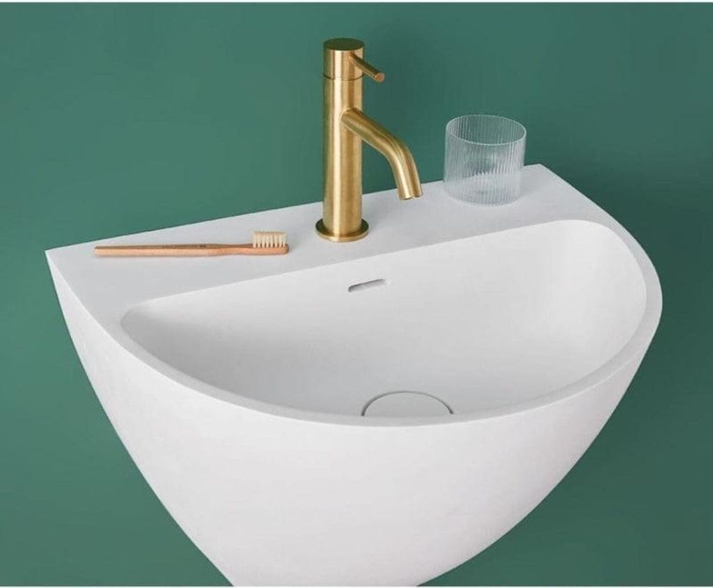 Hängendes Handwaschbecken KALIYA 50 cm aus Sanydur