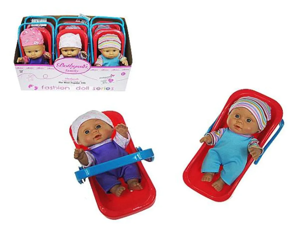 Petite Poupée 18 cm avec Porte-Bébé en Tissu Souple, Modèle Hipo