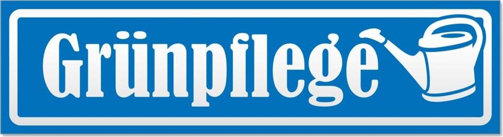 Grünpflege mit Gießkannen invertiert Magnetschild Schild magnetisch