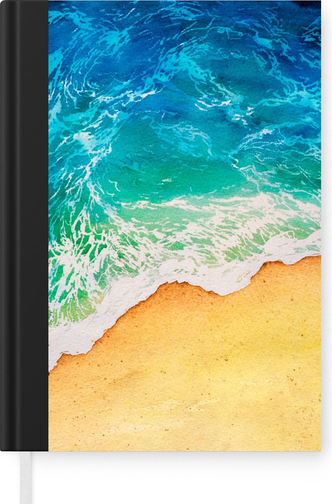 MuchoWow Notizbuch Tagebuch Haushaltsbuch Notebook A5 Meer - Golf - Strand - Notizblock - Notizheft - Notebook - Schreibblock - Papier