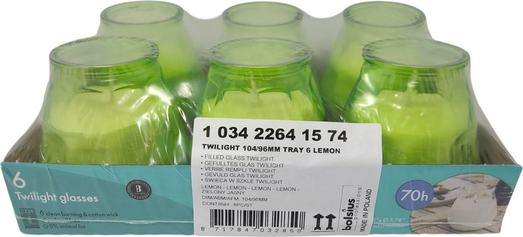 Windlicht Twilight, groen, set van 6 Productafbeelding 