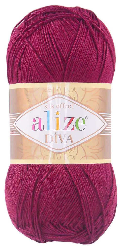 Strickgarn ALIZE DIVA Sommerwolle Häkelgarn Wolle Sommer Stricken Häkeln himbeerrot 326