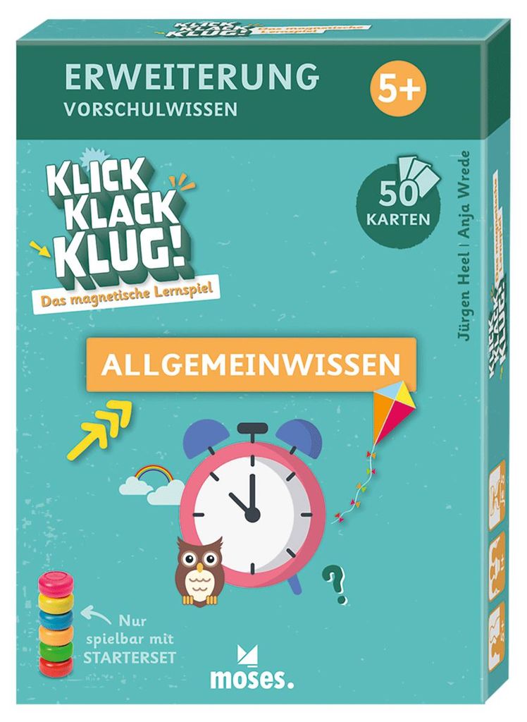 Klick Klack Klug: Kaartspel Algemene Kennis. Productafbeelding 