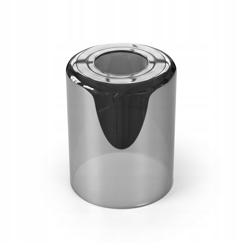 LUXOLAR Glasschirm E27 Graphit Verspiegelt Zylinder Ø8,8cm Produktbild 