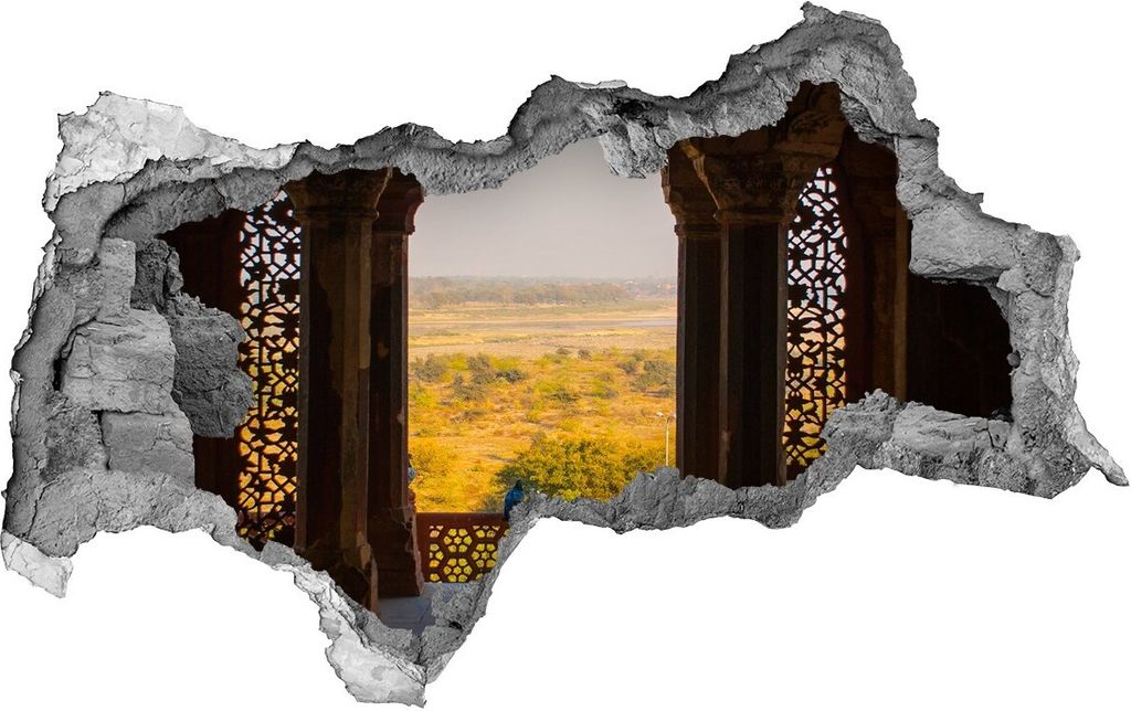 Selbstklebender Loch-3D-Aufkleber 95x73 cm Agra Fort, Indien