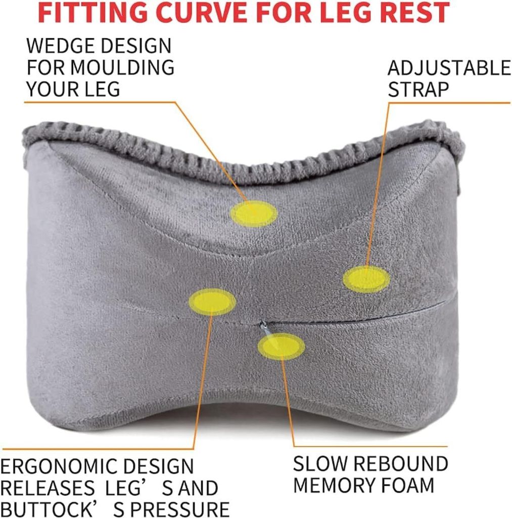 KingPavonini Kniekissen Für Seitenschläfer - Memory Schaum Mit Kühlfunktion & Gurt