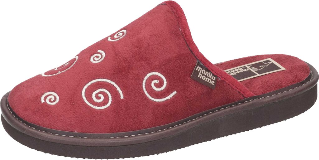 Manitu Damen Pantoffeln Hausschuhe 320022, Größe:38 EU, Farbe:Rot