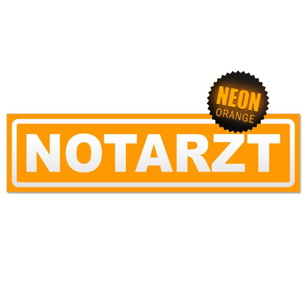 Notarzt invertiert Magnetschild Schild magnetisch