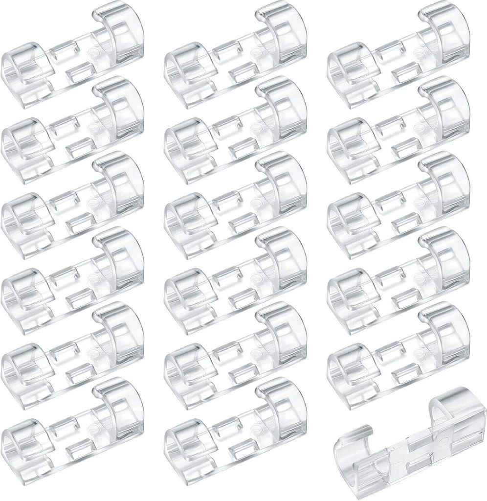 YINETTE Fahrradkabel Schutz Set - 10x Führungen + 10x Clips Schwarz