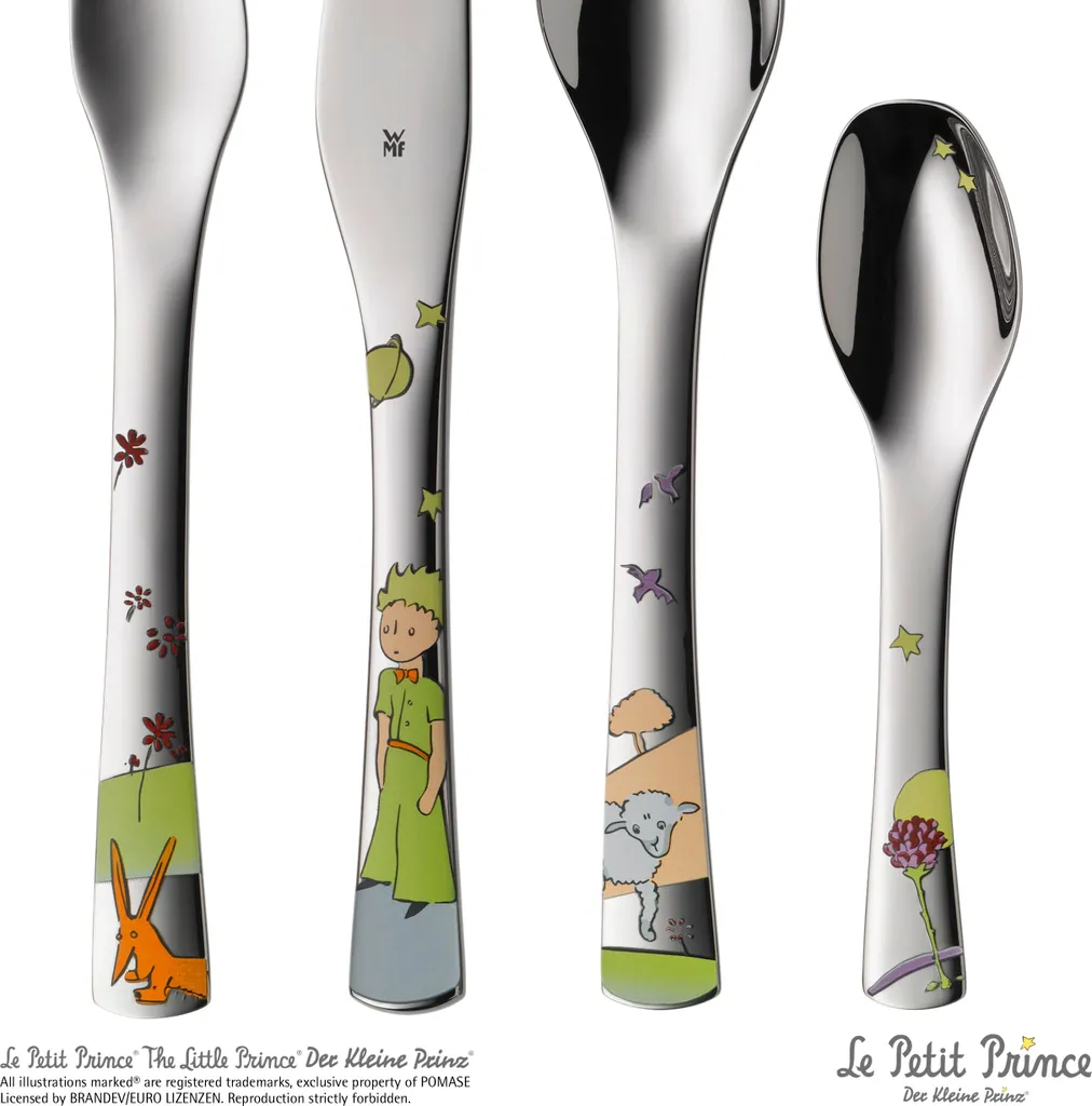 WMF Posate Bambini Piccolo Principe - Lavabili in Lavastoviglie 4 pz