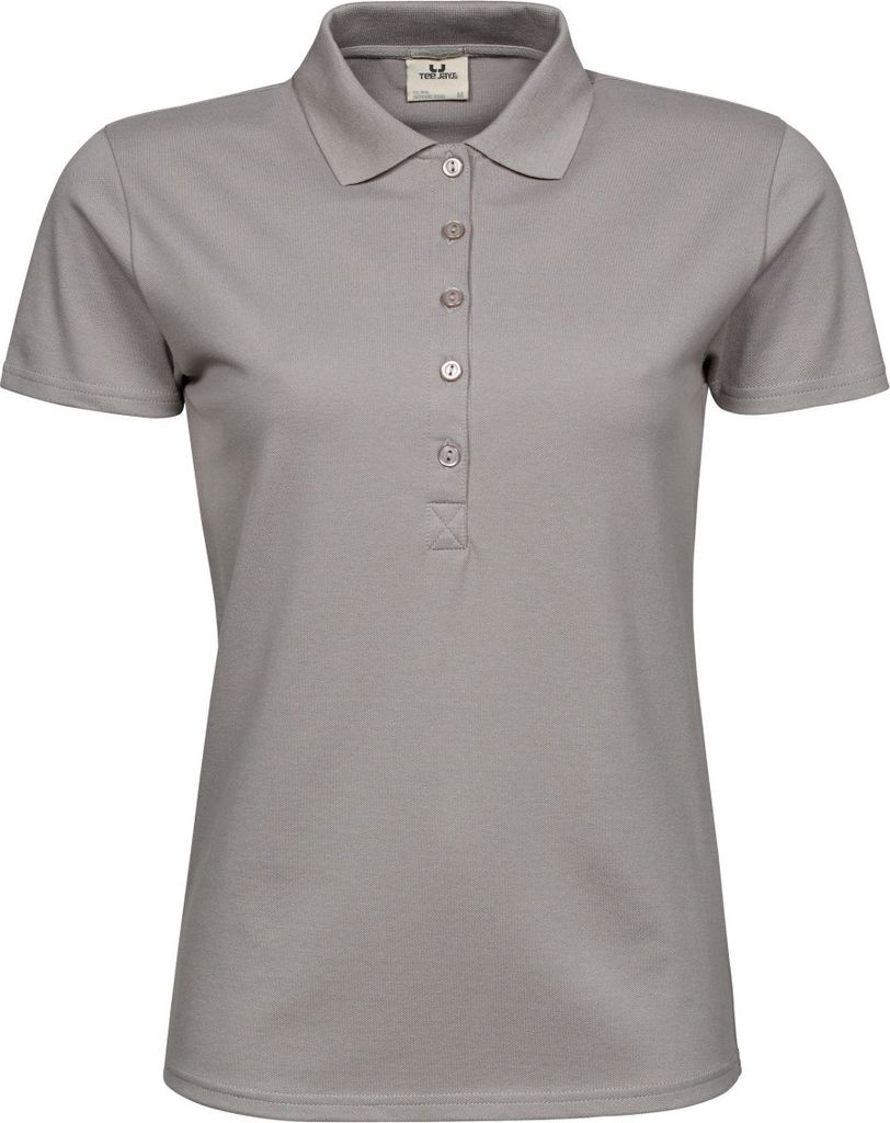 Tee Jays Damen Luxury Stretch Polo-Shirt, Kurzarm BC3307 (3XL) (Stein)