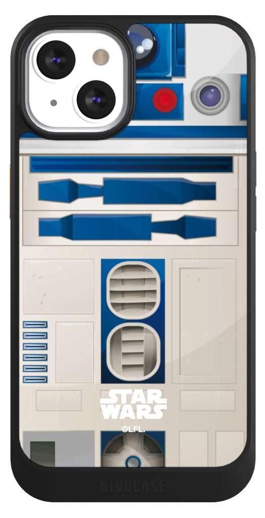 NIVOCASE Hülle für Apple iPhone 13 Handyhülle NIVOcore Case Schwarz Fanartikel Star Wars R2D2