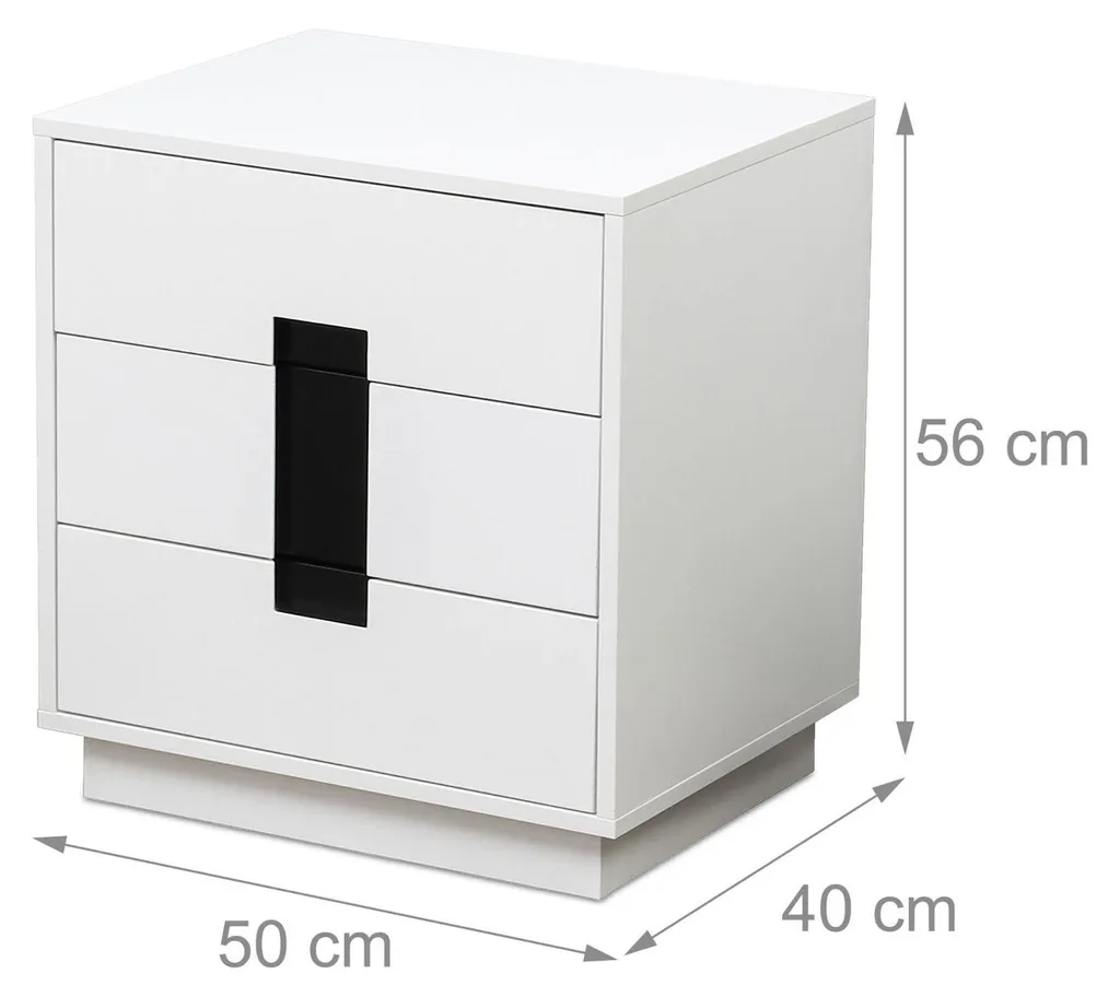 Commode blanche 4 tiroirs coulissants à grande capacité de stockage
