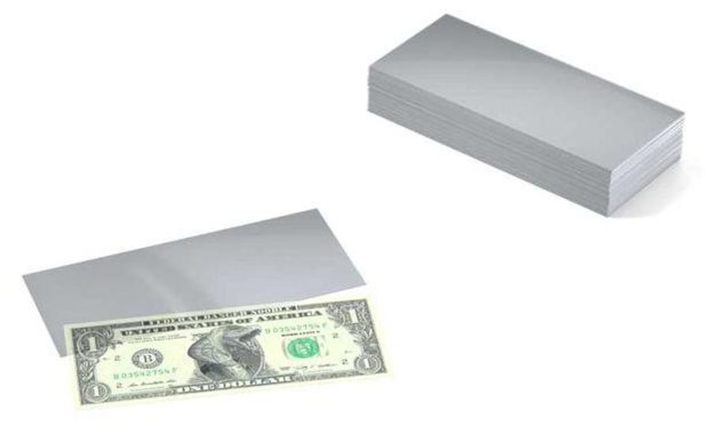 Prophila Collection Currency Sleeves - Regular Bill, 100 Schutzhüllen für Banknoten