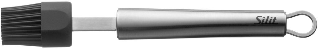 Silit 21.4230.2704, Rundbürste, Silikon, Edelstahl, Schwarz, Edelstahl, 1 Stück(e)