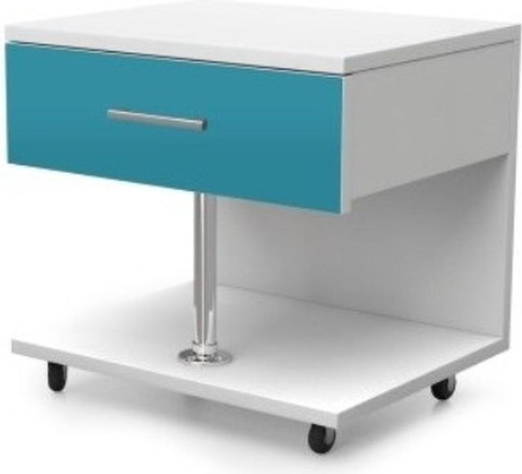 Bett + Nachttisch - Schlafzimmer Möbel Kinderzimmer Betten Blau 2tlg. Set Neu