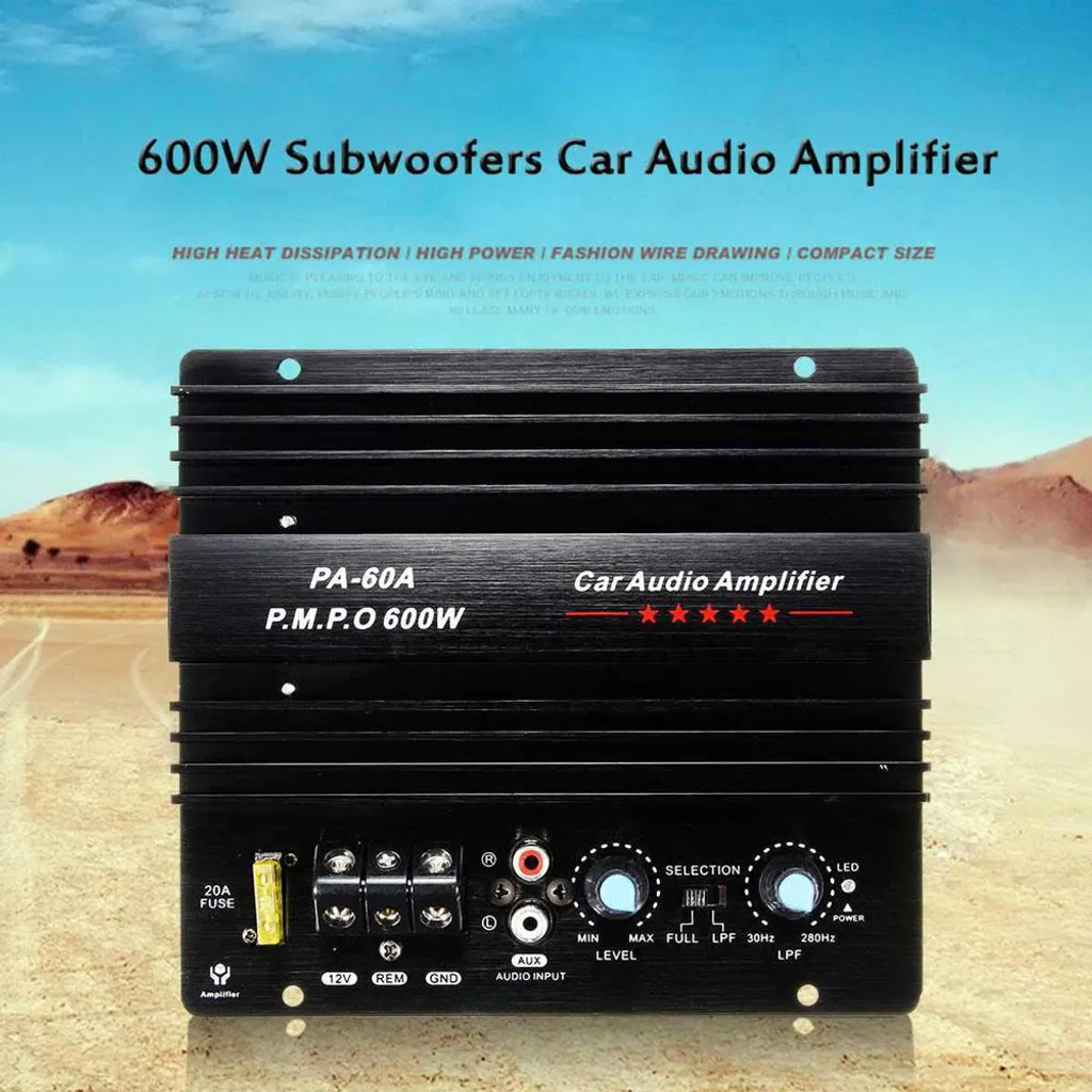 Carte d'amplificateur caisson de basses voiture 600W 12V haute puissance