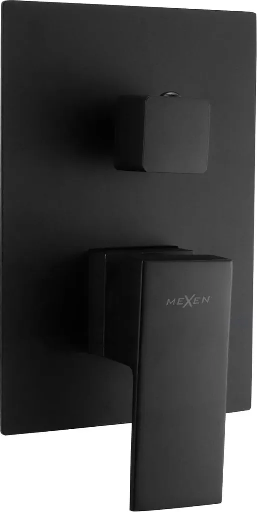 Mexen Uno miscelatore da incasso per vasca, nero - 71435-70