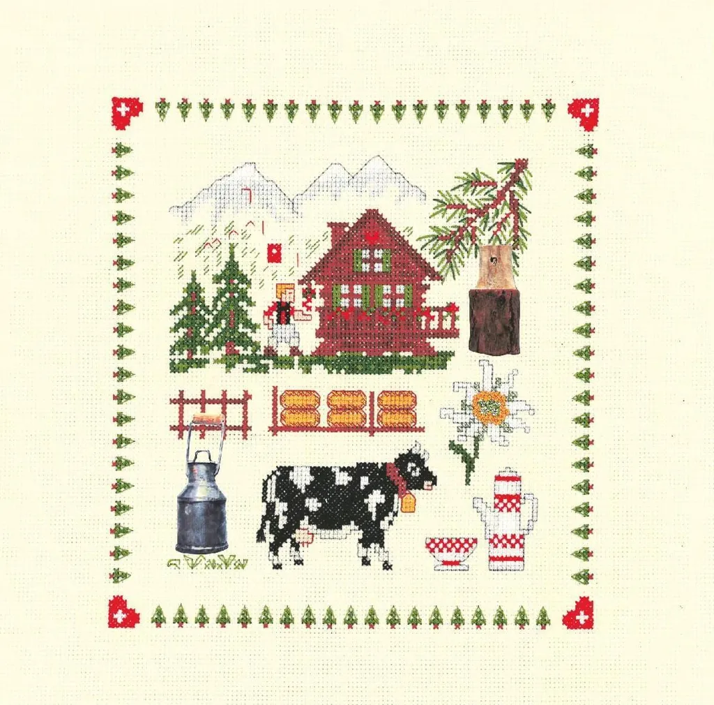 Réussir sa broderie montagne avec le kit point de croix à compter 20x21