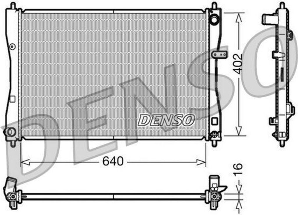 DENSO DRM45009 - OE MN130395 Kühler, Motorkühlung für Forfour (454)
