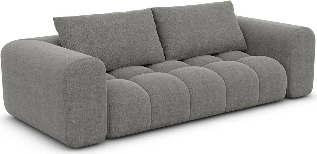 Strukturstoff 3-Sitzer Couch Lavera Grau