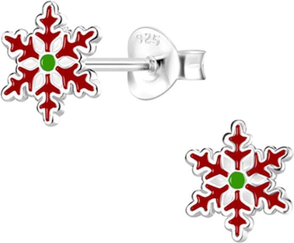 Weihnachtsohrringe: Kinder & Damen Ohrstecker Silber 925 Schneeflocke (Snowflake)