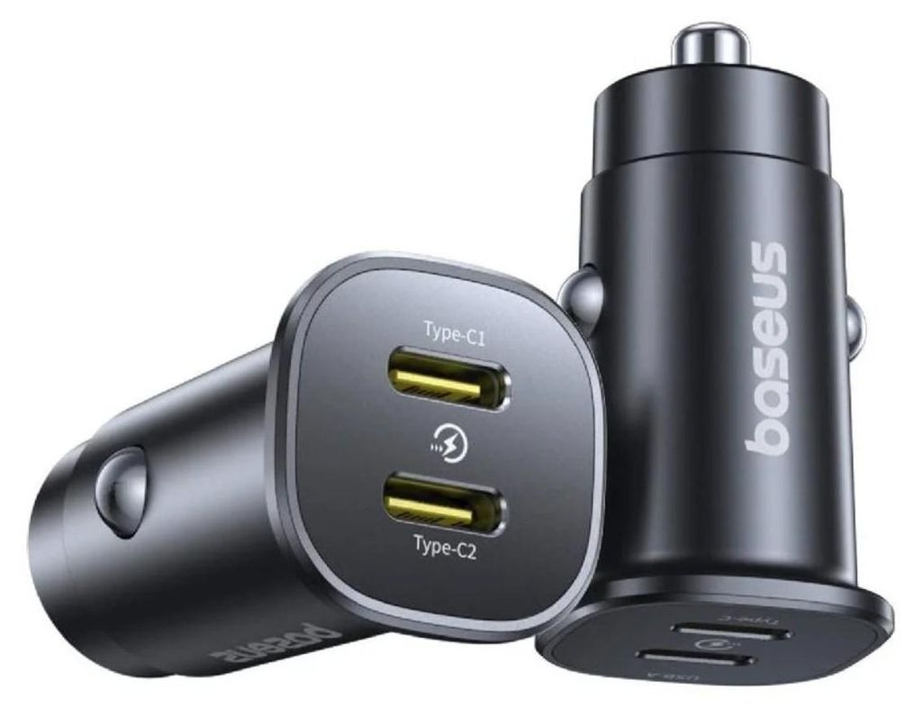 Chargeur Allume-cigare Baseus GoTrip USB-C 30W Noir Image du produit 