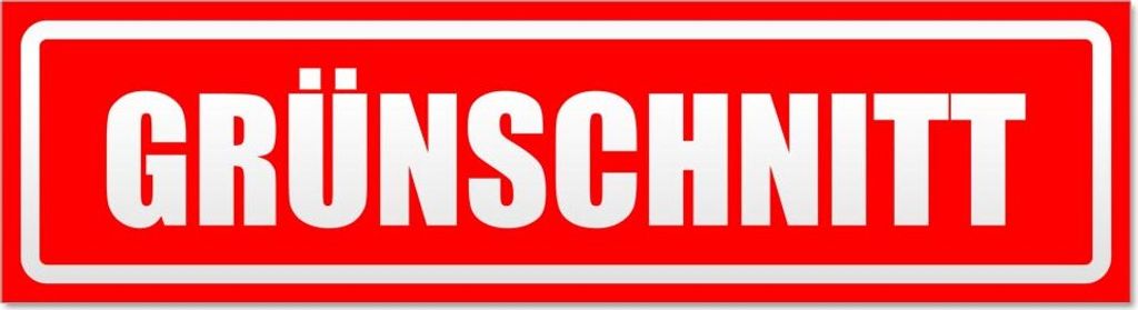 Grünschnitt invertiert Magnetschild Schild magnetisch