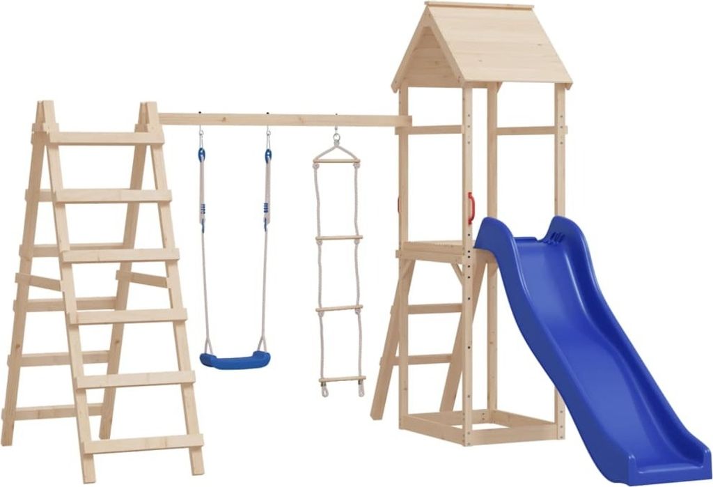 Schaukelsitz mit Seilleiter Blau 37x15 cm PE
