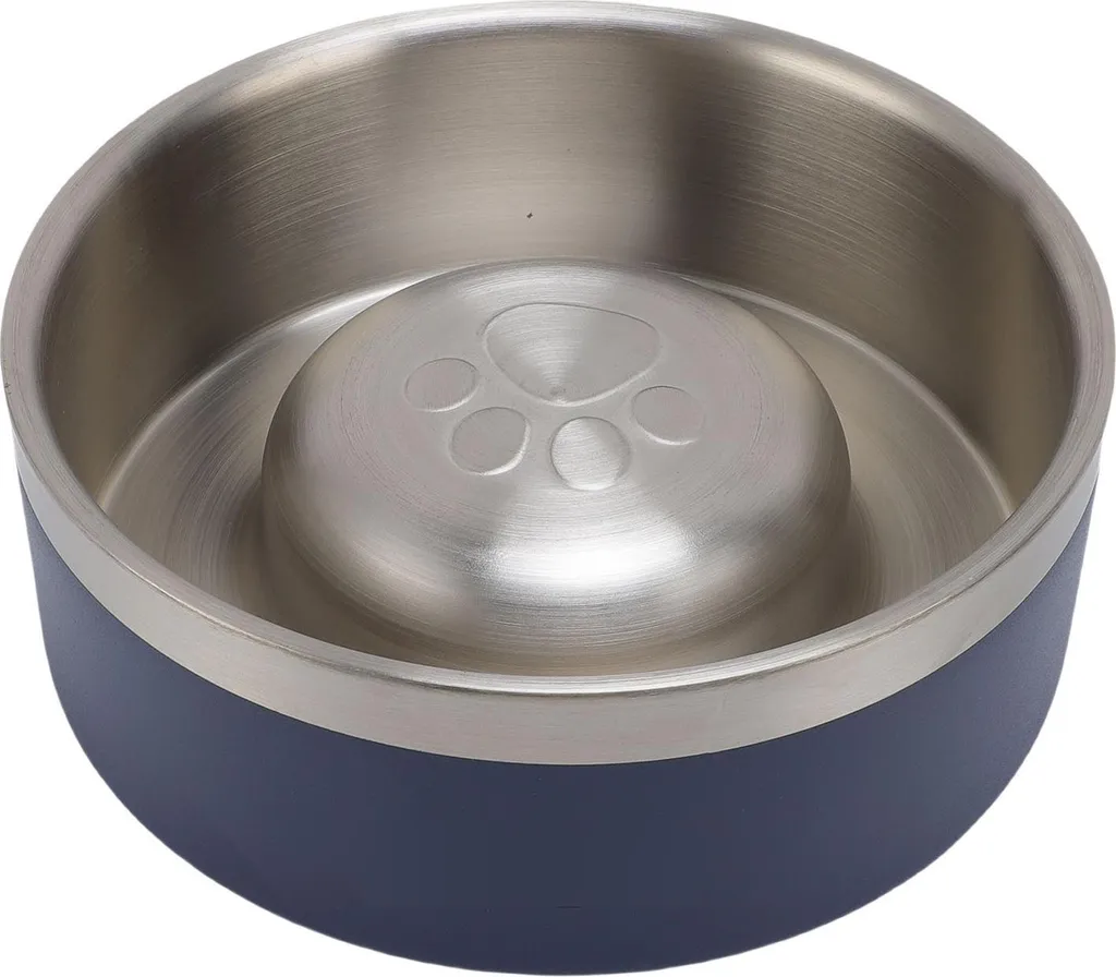 Gamelle inox antidérapante pour chien : solution anti-étouffement 17cm