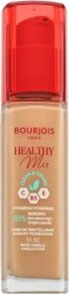 Bourjois Healthy Mix Clean & Vegan Radiant Foundation Flüssiges Make Up für Einigung des farbigen Hauttones 51.5C Rose Vanilla 30 ml