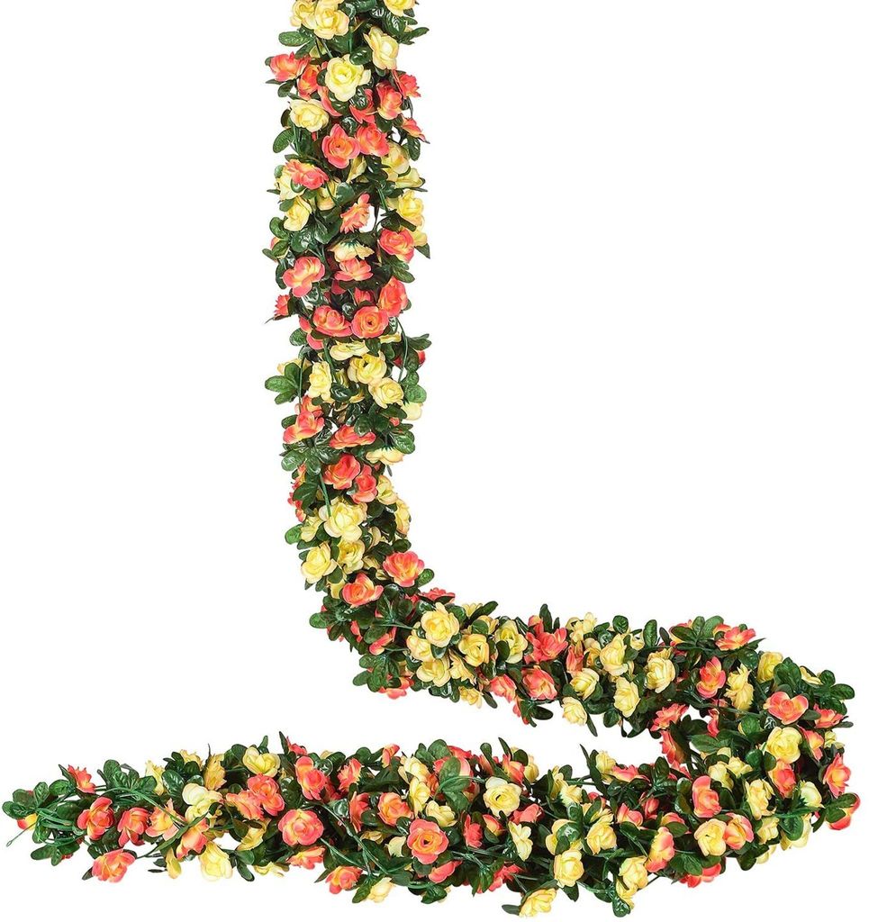 4 Stücke Künstliche Rosen Girlande, 270cm Unechte Produktbild 