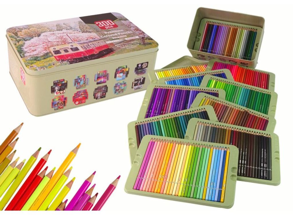 Lean Kleiner Künstler Set 300Pcs. Buntstifte In Einem Organizer