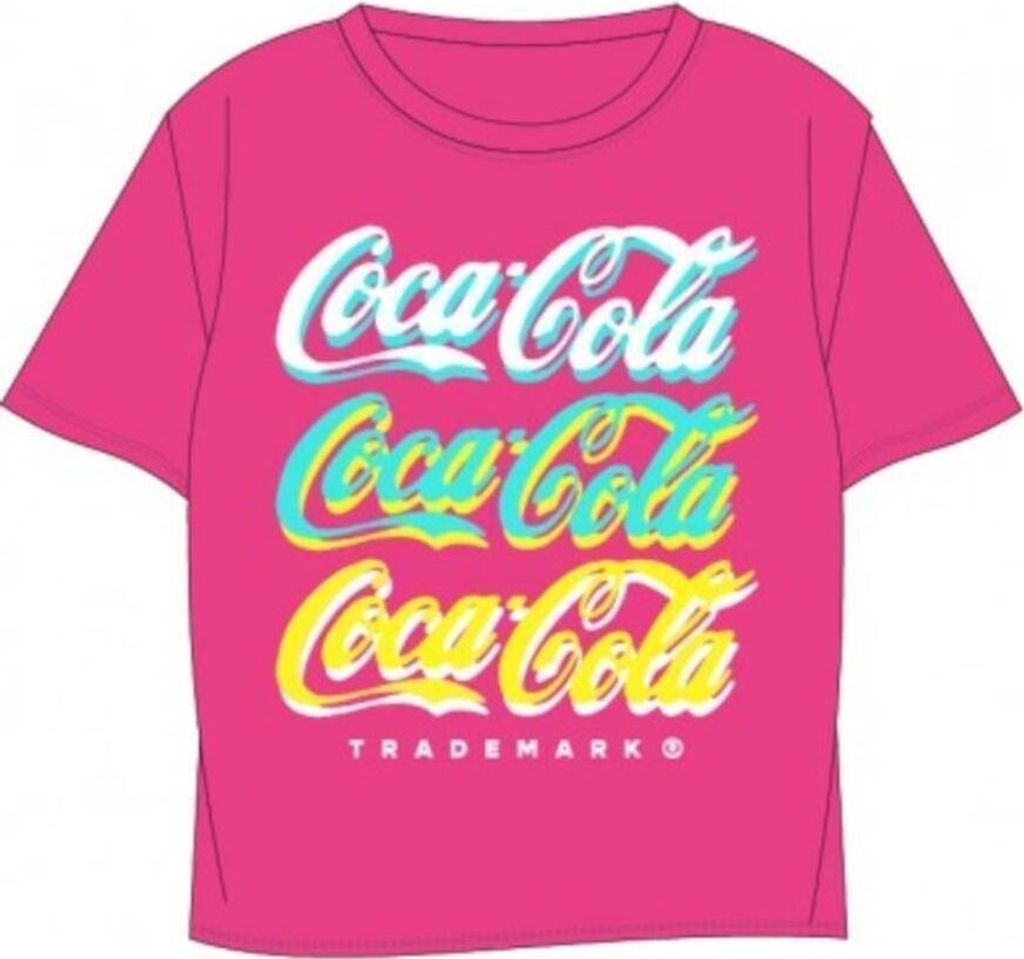 Kurzes Shirt Coca Cola Schriftzug | Rot, oder Schwarz | rot,152