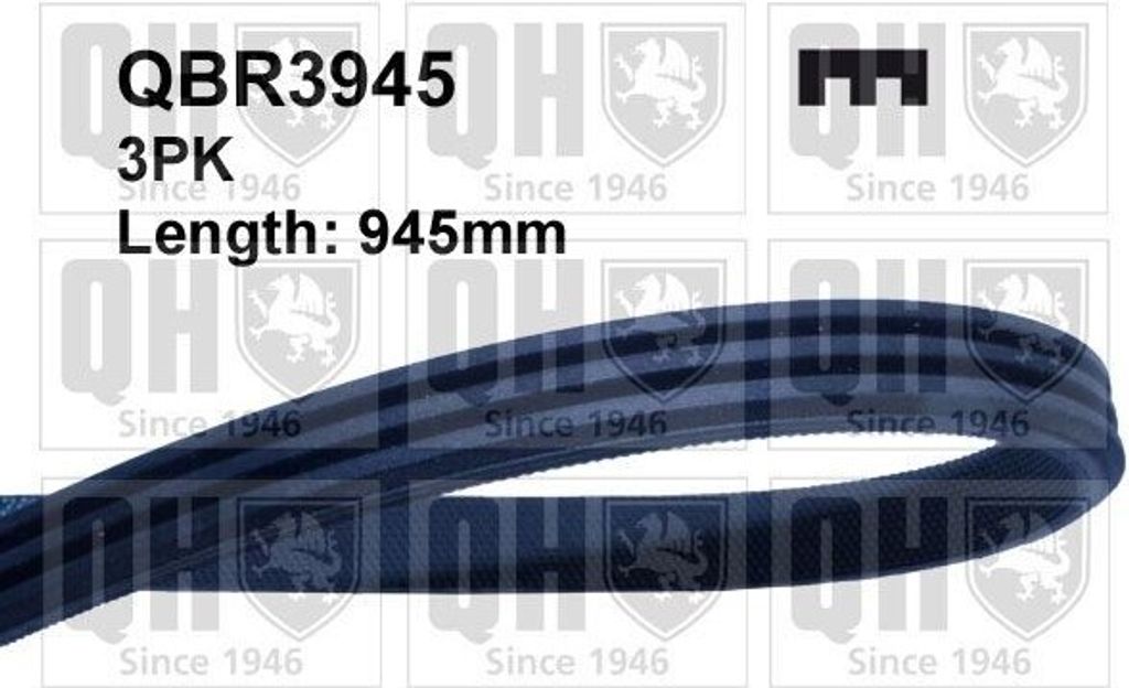 QUINTON HAZELL Keilrippenriemen 945mm passend für PEUGEOT BOXER Kasten (230L) QBR3945