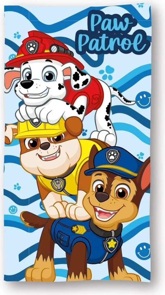 Asciugamano Paw Patrol Blue Wave 70x140 cm | 100% Cotone Morbido