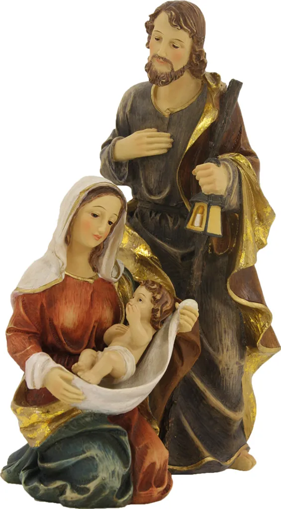 FADEDA Sacra Famiglia, blocco per culla / altezza:25 cm / dipinto a mano / statuette dettagliate per culla - Accessori per culla per la decorazione della tavola di Natale