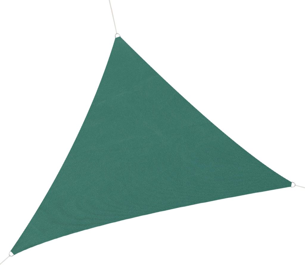 Aga Sonnensegel Dreieck 3,6 x 3,6 x 3,6 m, Sonnenschutz Segel inkl. Befestigungsseilen Dunkelgrün mit UV Schutz für Garten Terrasse
