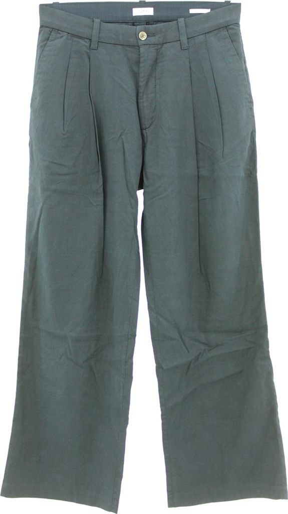 33084 Esprit, Hig Rise Wide Leg Ch, Herren Jeans Hose, Leinenmischgewebe, navyblue, W 31 L 32