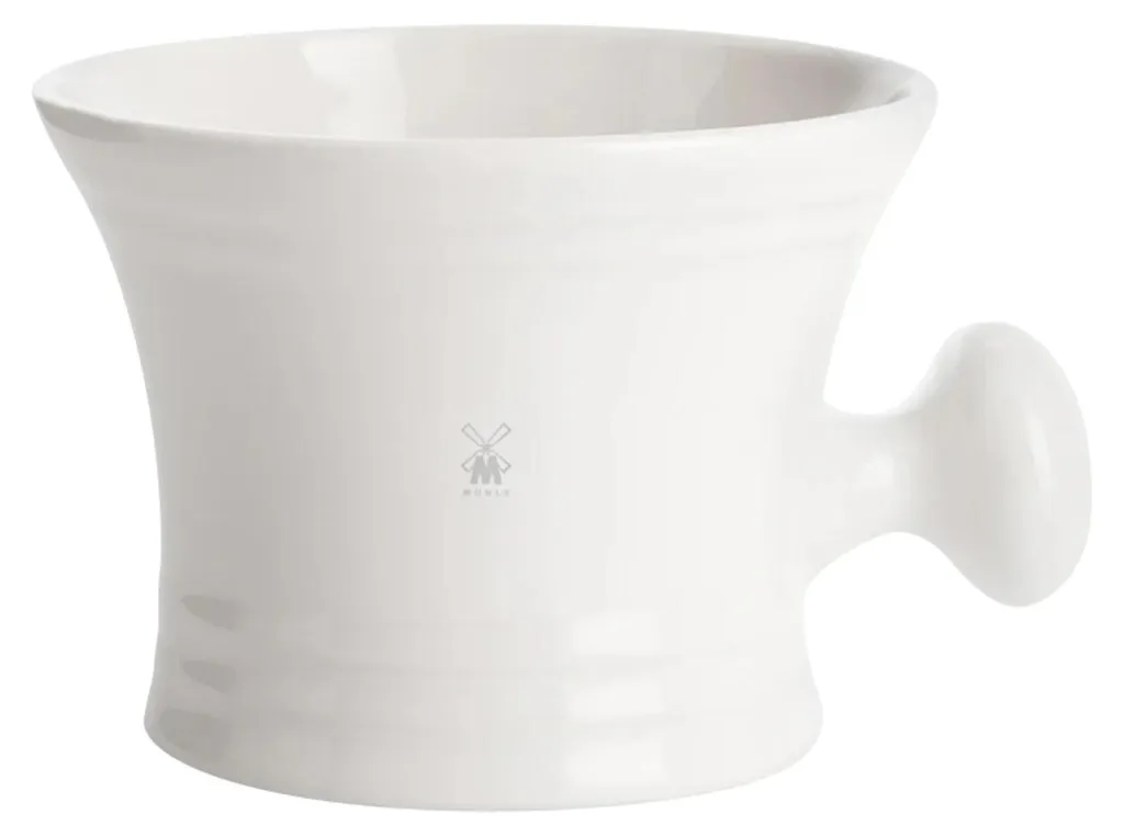Bol à raser porcelaine blanche MÜHLE RN4 : Design avec manche intégré